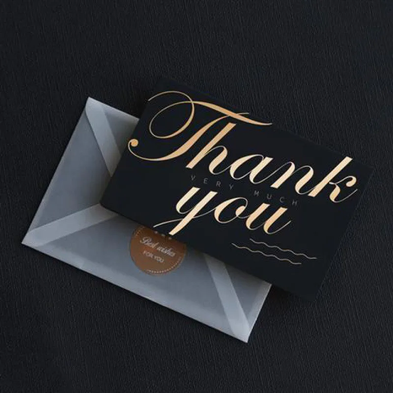 Custom gold foil printing logo luxury pearl paper invitation Envelopes Love letter envelope with card printing