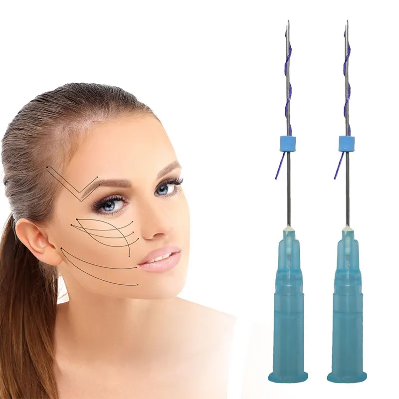 Полидиоксаноновая шовная колючая нить 3d 4d, моно ПДО-резьба, тупый винт, v линия, лифтинг лица, Корея