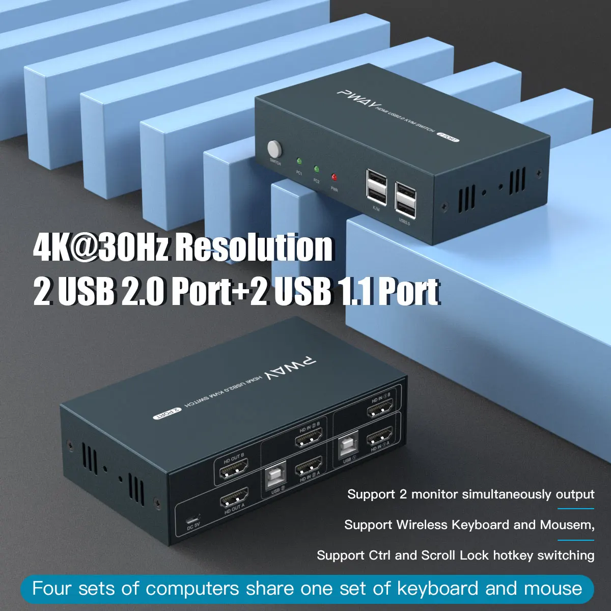  Китай поставщик бесшовные USB2.0 клавиатуры и мыши 2 Way USB KVM