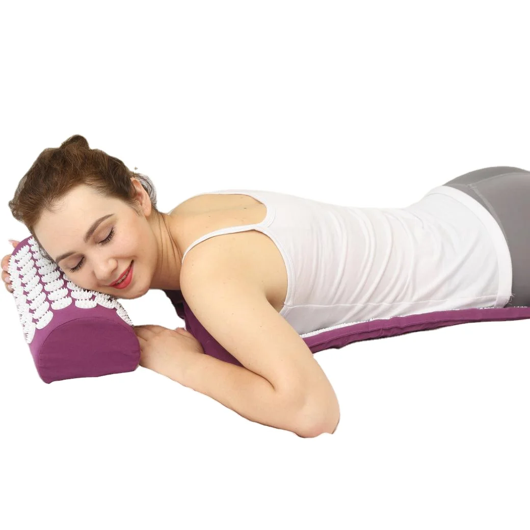 
73x42.5cm massage cushion Yoga acupoint massage mat And pillow case neck back foot massager pain relief acupuncture 