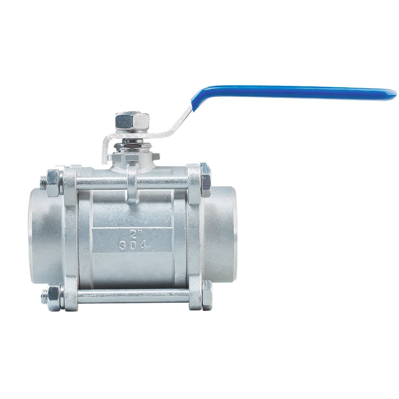 
Stainless steel industrial ball valve one piece female thread straight through valve 