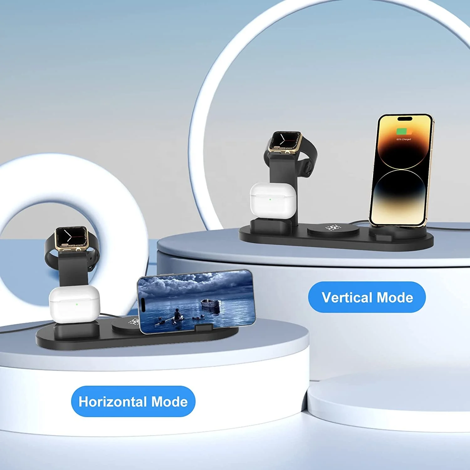 Trending products 2023 new arrivals in use Wireless Charger 4 in 1 Wireless Charging Dock Charging Station Stand