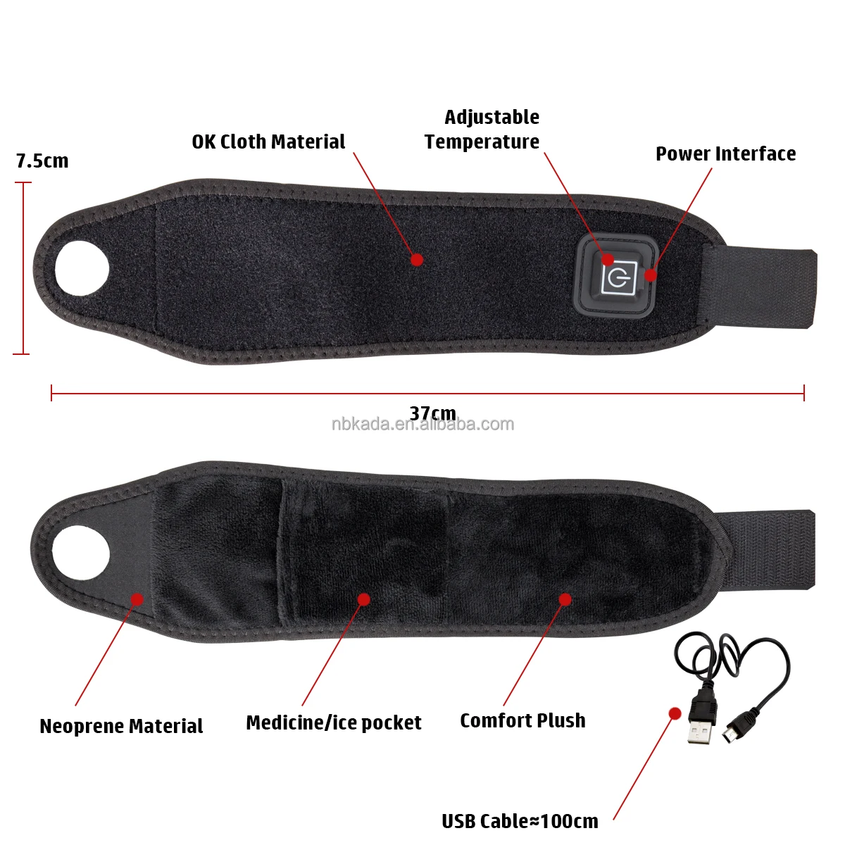 Rehabilitation Therapy Supplier  Electronic Wrist Heating Hand Muscle Joint Pain Relief Hot Compress Hand Therapy For Hand Wrist