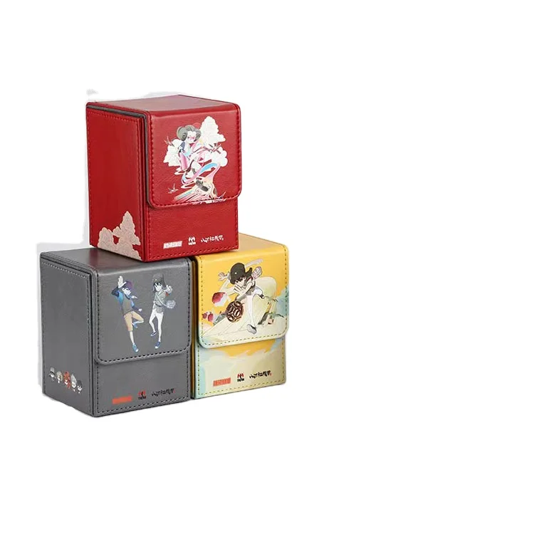 100 + Персонализированная мультяшная игровая коробка для карт TCG квадратная хранения
