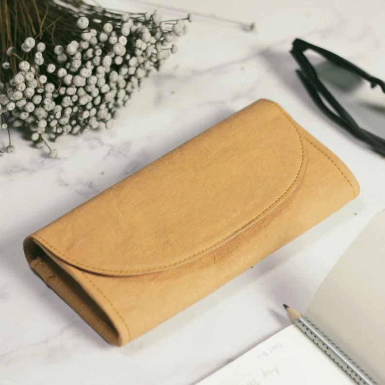 Eco Friendly Washable Kraft Paper Card Mens Custom Wallet With Logo