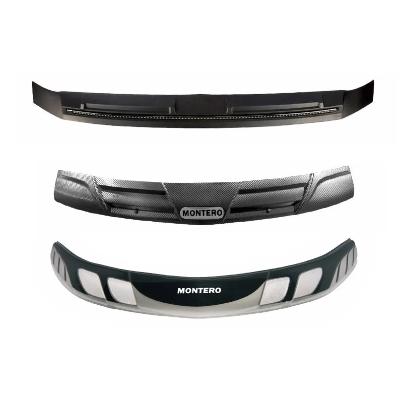 car hood protector custom  bonnet trim exterior accessories bonnet guard light for mitsubishi pajero montero v97  2006-  2015-