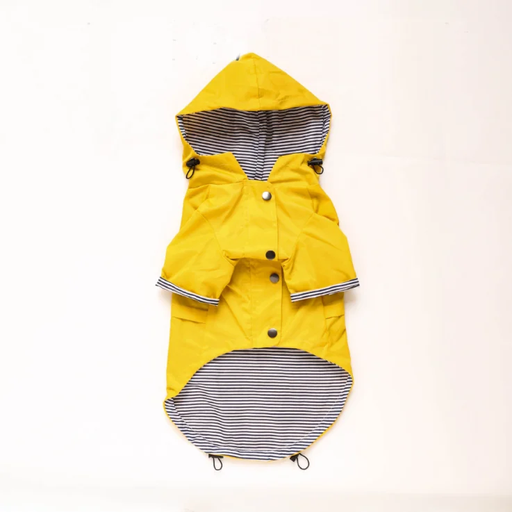 OEM ODM blank plain solid windproof rain water resistant proof lightweight dog zipper up drawstring removable hoodie jacket coat
