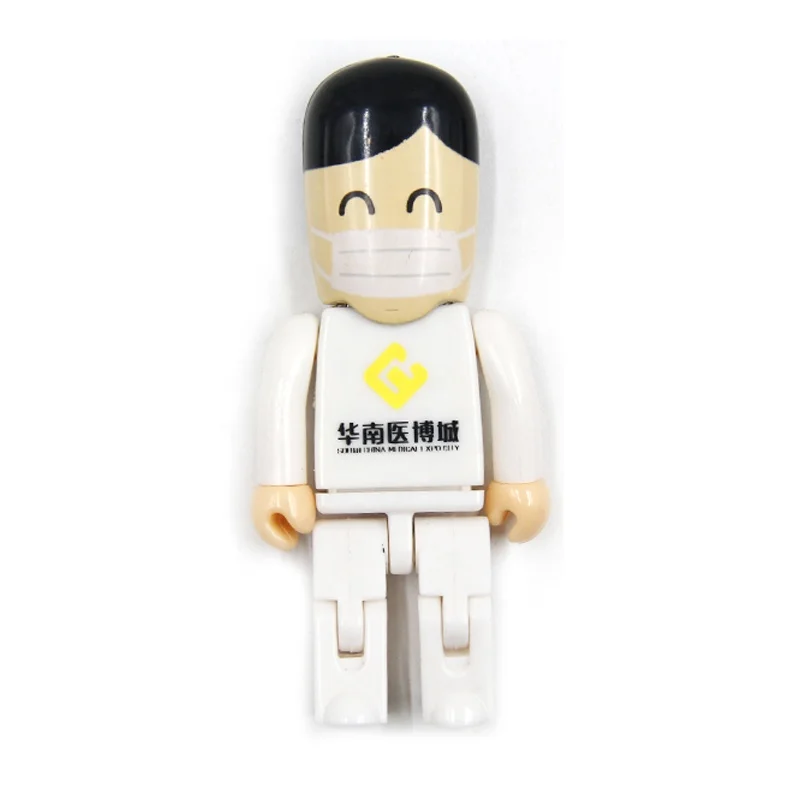 Customized Hospital Gift Special PVC Cartoon Doctor Design USB Flash Drive for Promotions