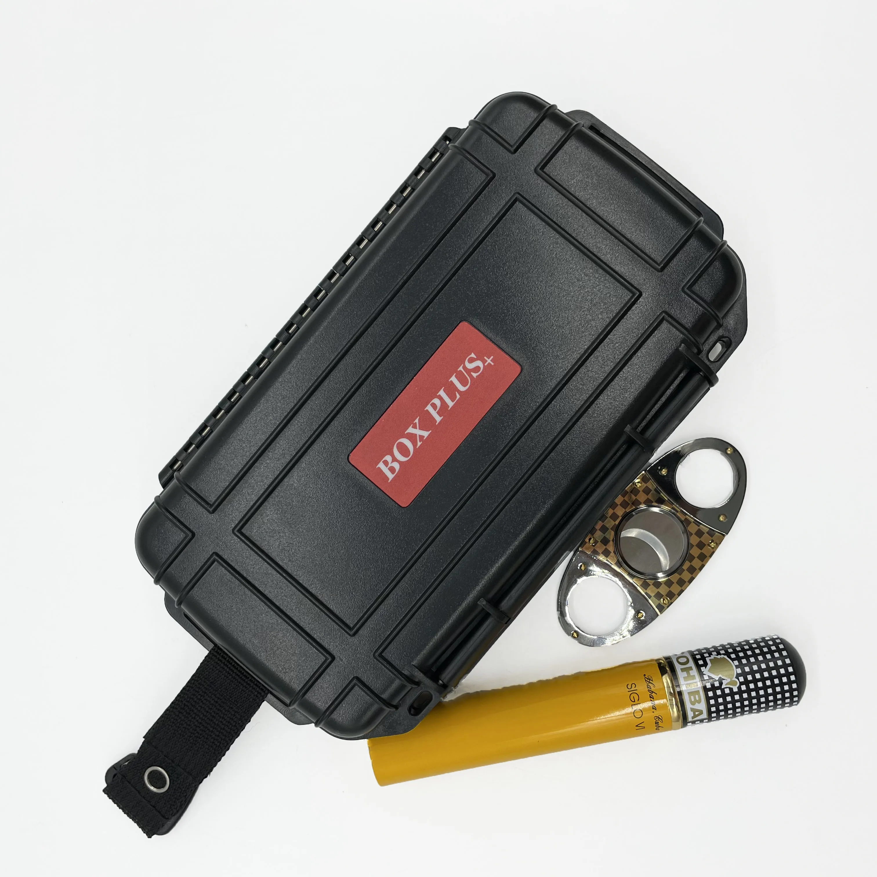 Factory Wholesale Plastic Waterproof Cigar Case Cigarette Humidor Travel with Custom Foam