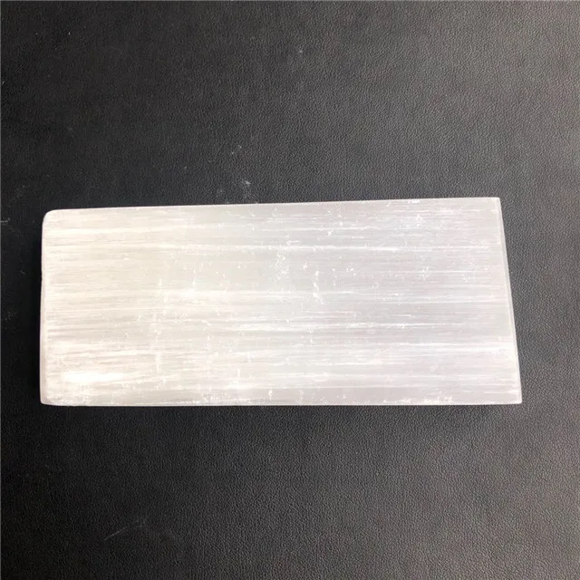 Hot Selling Polished High Quality Minerals Plate White Selenite Slab Natural Crystal Feng Shui Home Decoration Crystal Image 2kg