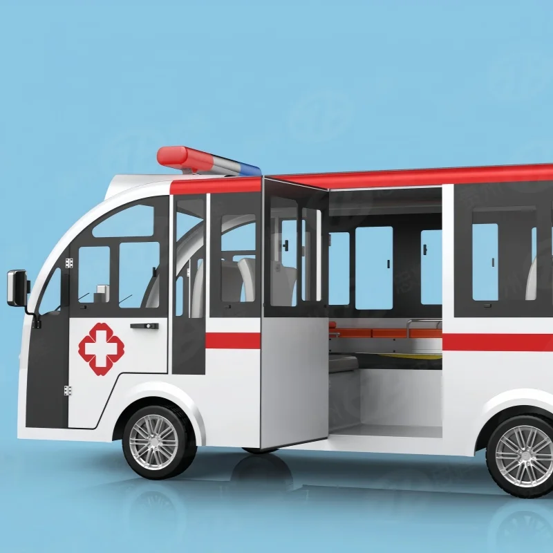 Mini Emergency Ambulance 72V Electric Ambulance Car for Transpoting Patient Off Road Street Legal