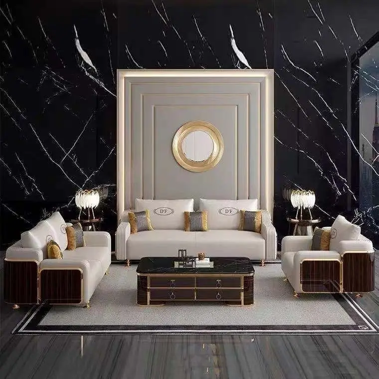 KEHUI furniture sofa set luxury living room turkish leather foshan royal classic ethiopian leaving living room furniture sofa