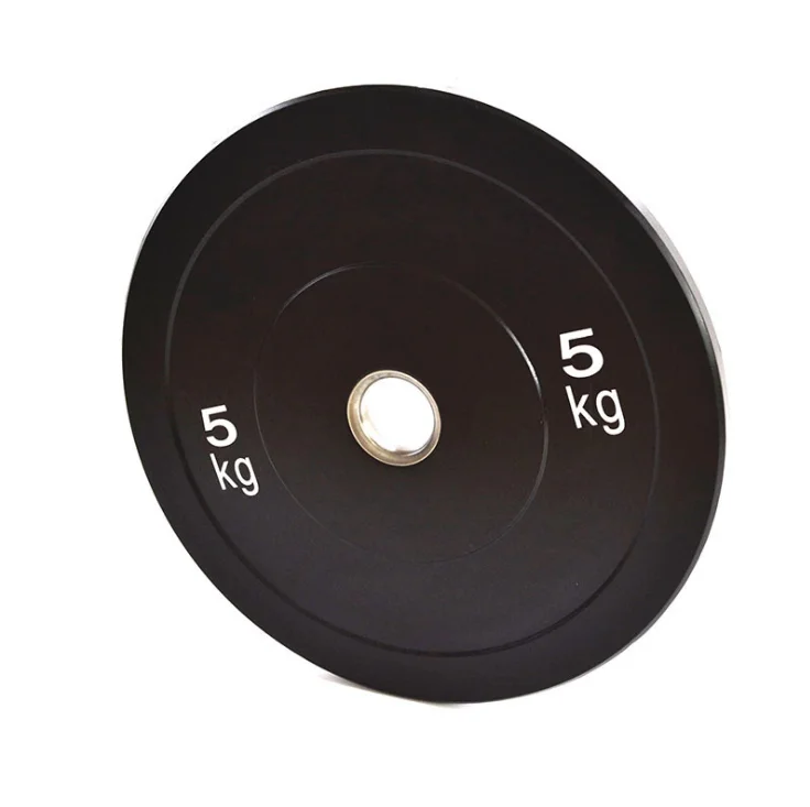 Black All rubber bells piece weightlifting Barbell plate a variety of environmental fitness bells set bumper weight plate