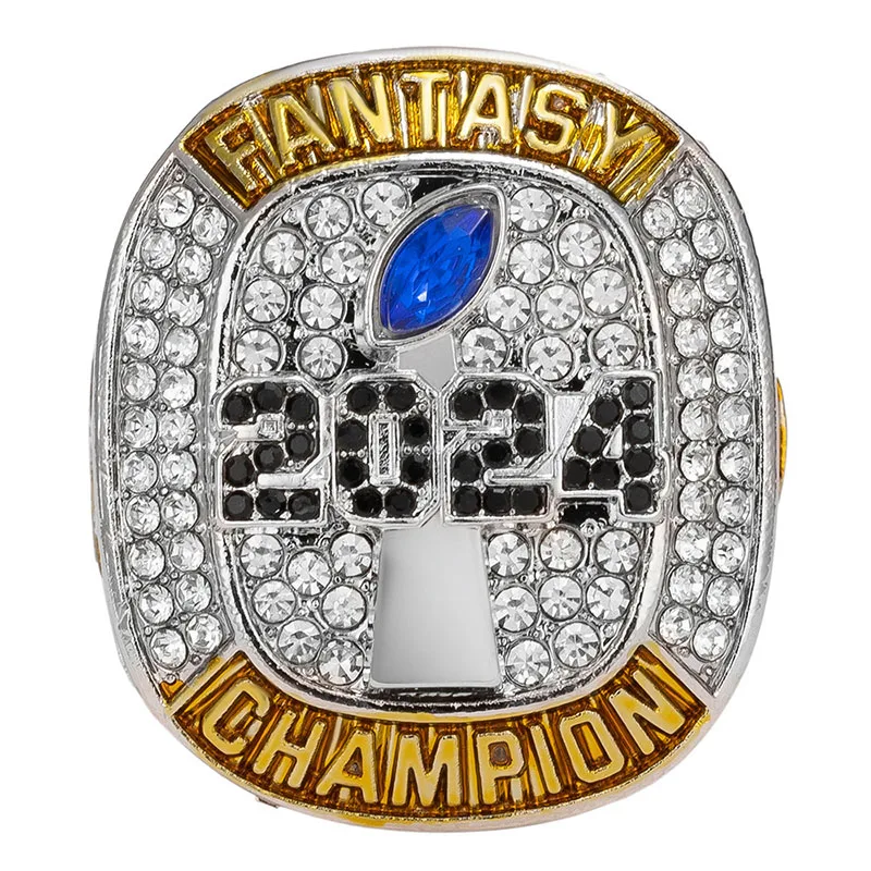 New 2024 Fantasy Football Championship Ring  Fashion Jewelry for Friend Gifts