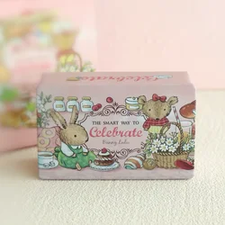 Luxury Lovely DIY Cookie Empty Storage Metal Cans Rectangular Tin