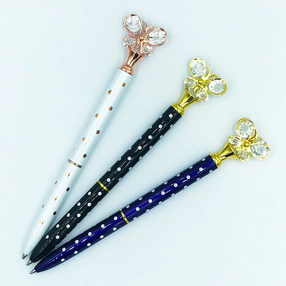 Pen factory custom metal colorful pen Jewelled Crystal Diamond Metal Ball Point Pen