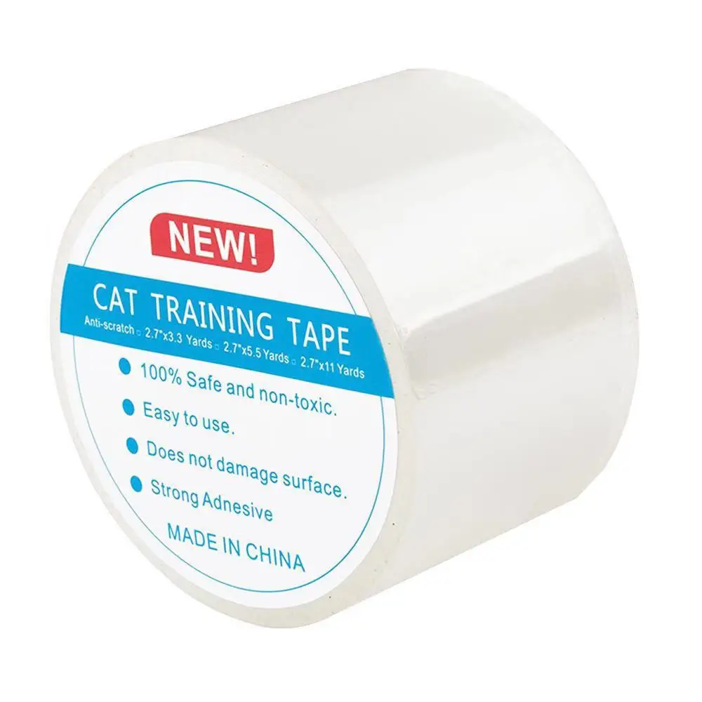 Cat Anti-Scratch Training Tape Clear Multi-Purpose Soft-Touch Furniture Safe Formula, Anti Door Paw Pounding training tape