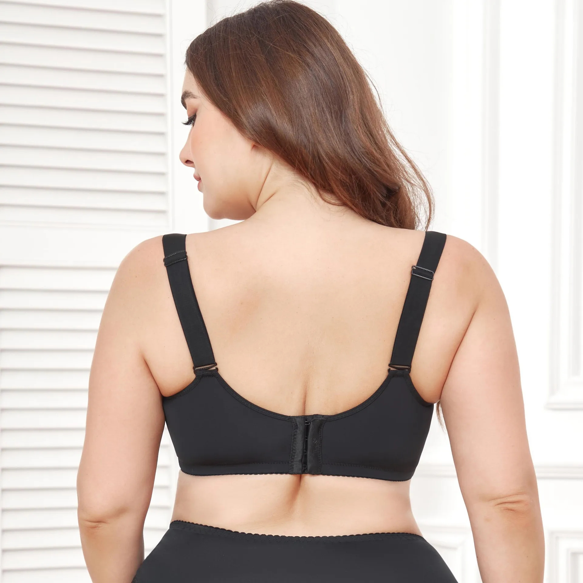 BOJIN Hot Selling Ladies Sexy Lace Nude Comfort Bras Beautiful Back Soft Fabric Lingerie Plus Size Women Gather Cup Black Bras