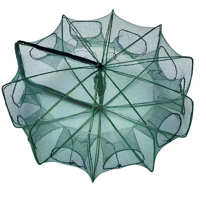 Cone shaped entrances flexible for different sized seafood entering, close naturally preys cannot escape trap