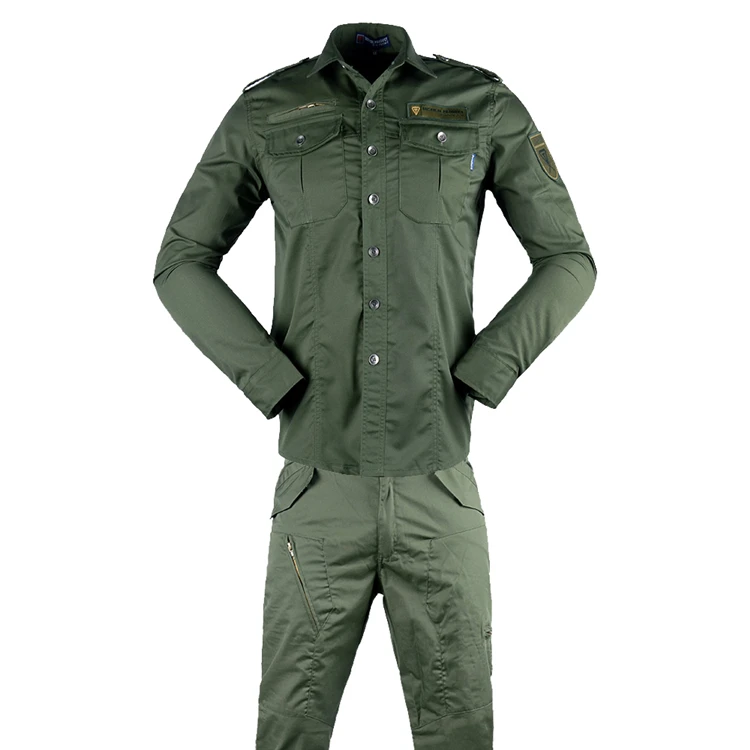 Custom Government Officer Olive Green American Camouflage Uniform for Ceremony combat tactical t-shirt clothing suit militar