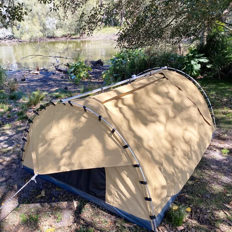 Factory wholesale camping hiking waterproof fabric portable canvas swag australia