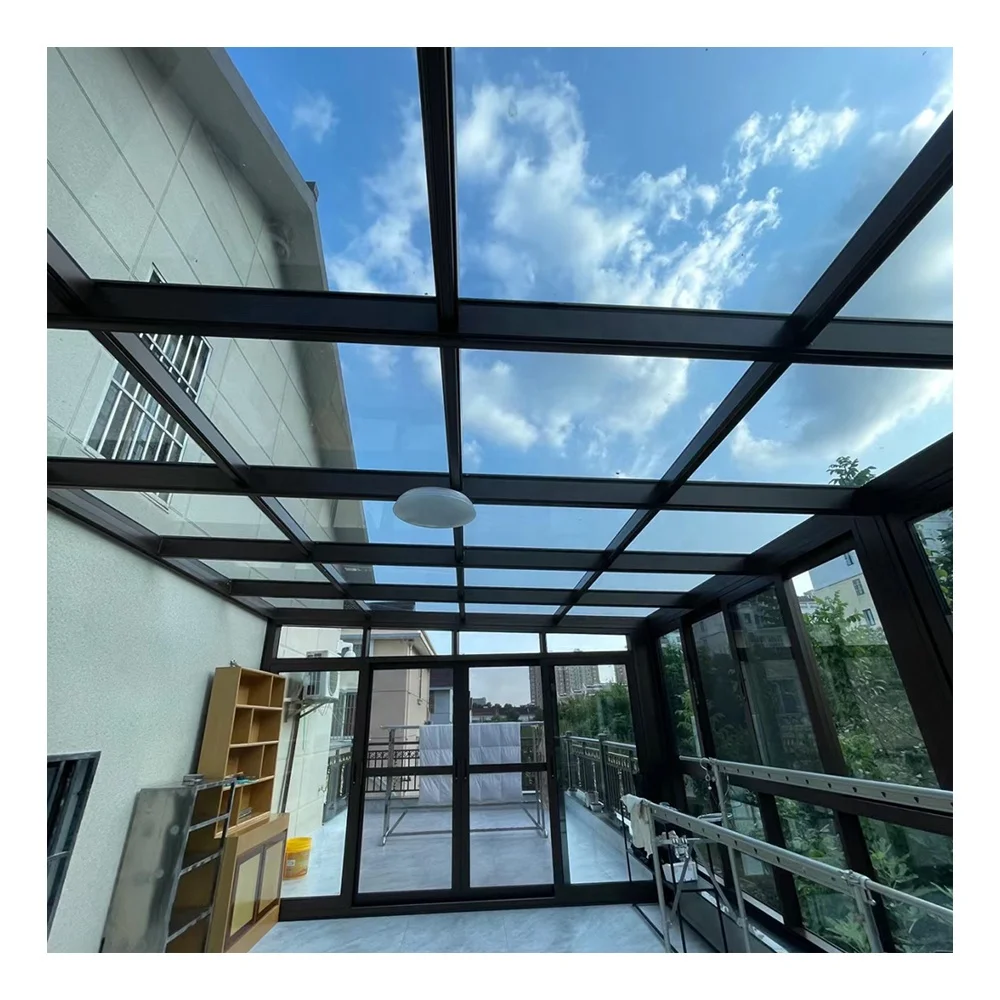 Aluminum double tempered glass solarium Summer house Free standing room Solarium Winter garden