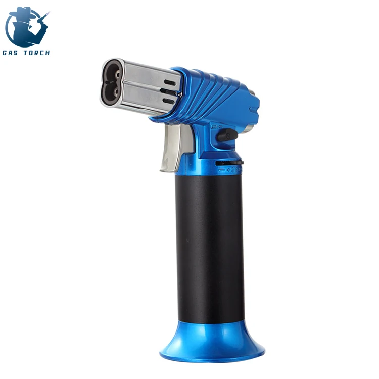 Gf908 2024 новые продукты, Двойное пламя, фонарик, огонь, многоразовые бутановые Сварочные горелки, зажигалка