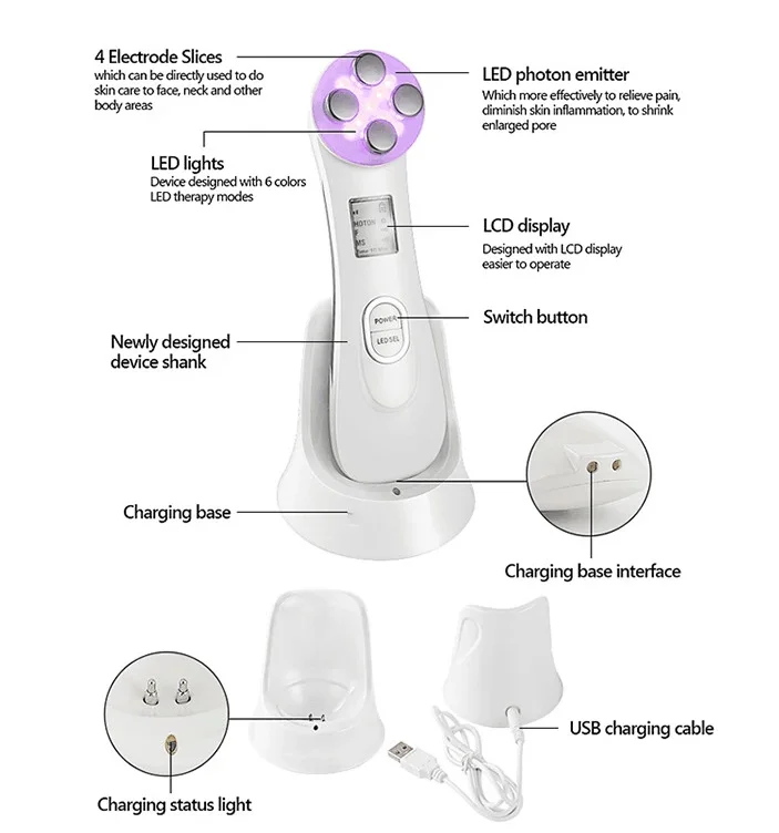 new product wrinkle remove face lifting portable red light Reducing Face Wrinkle Personal Care home beauty Device