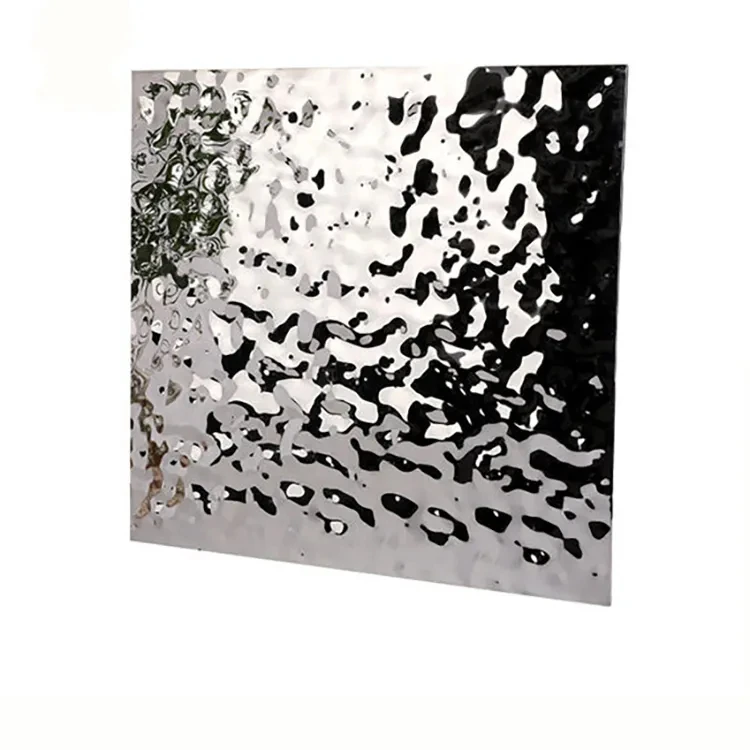 304 0.8mm pvd color mirror blue water ripple stainless steel decorative sheet