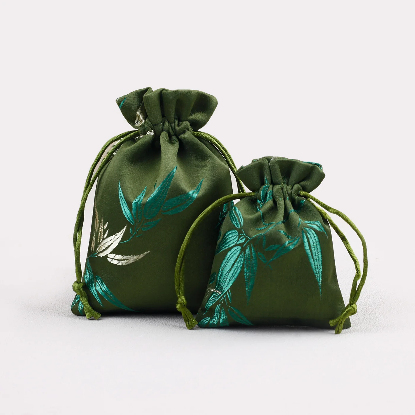 Hot Sale Factory Direct Brocade Bags Power Banks Earphones Jewelry Gua Sha Boards Drawstring Storage Pouches