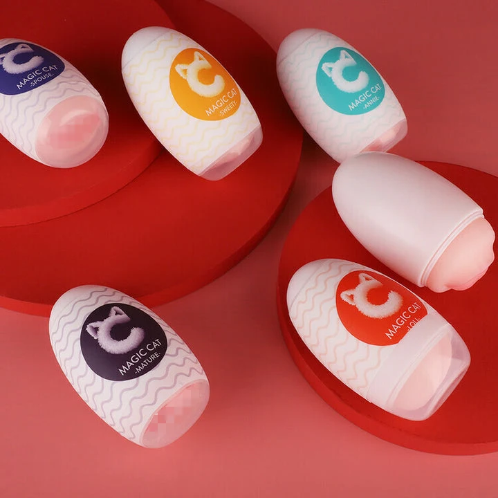 6 Pack Set Egg Shape Pocket Pussy Male Masterbation Toys Sexual Objects juguetes de masterbation masculinos