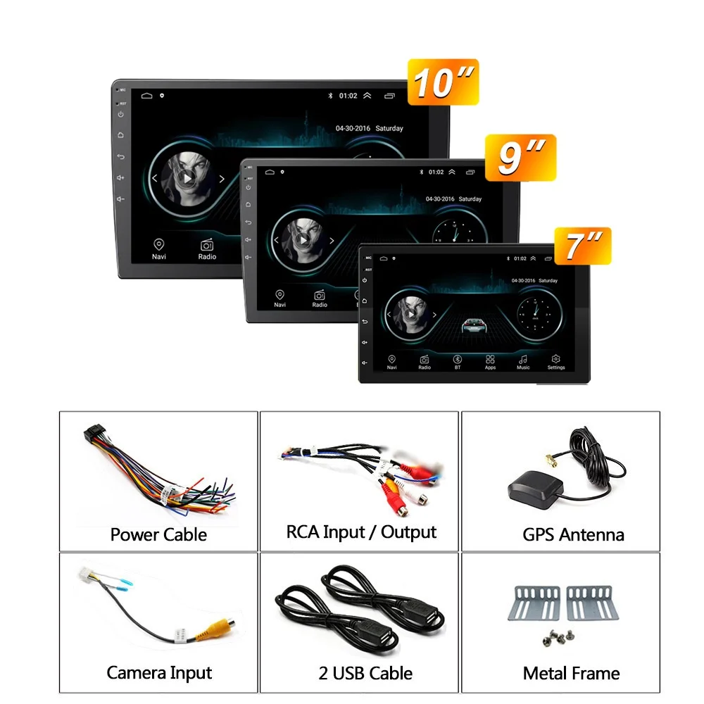 10inch 2 DIN 1+16GB Audio Video Screen Universal Car Music Radio Auto GPS Navigation System