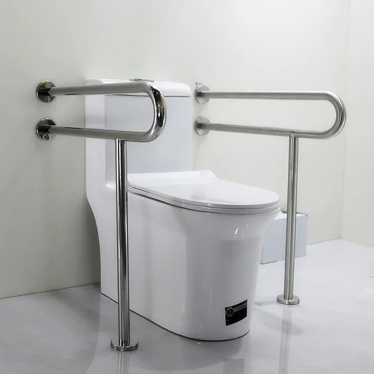 Non slip new bathroom chrome finish disable wall grab bar in toilet
