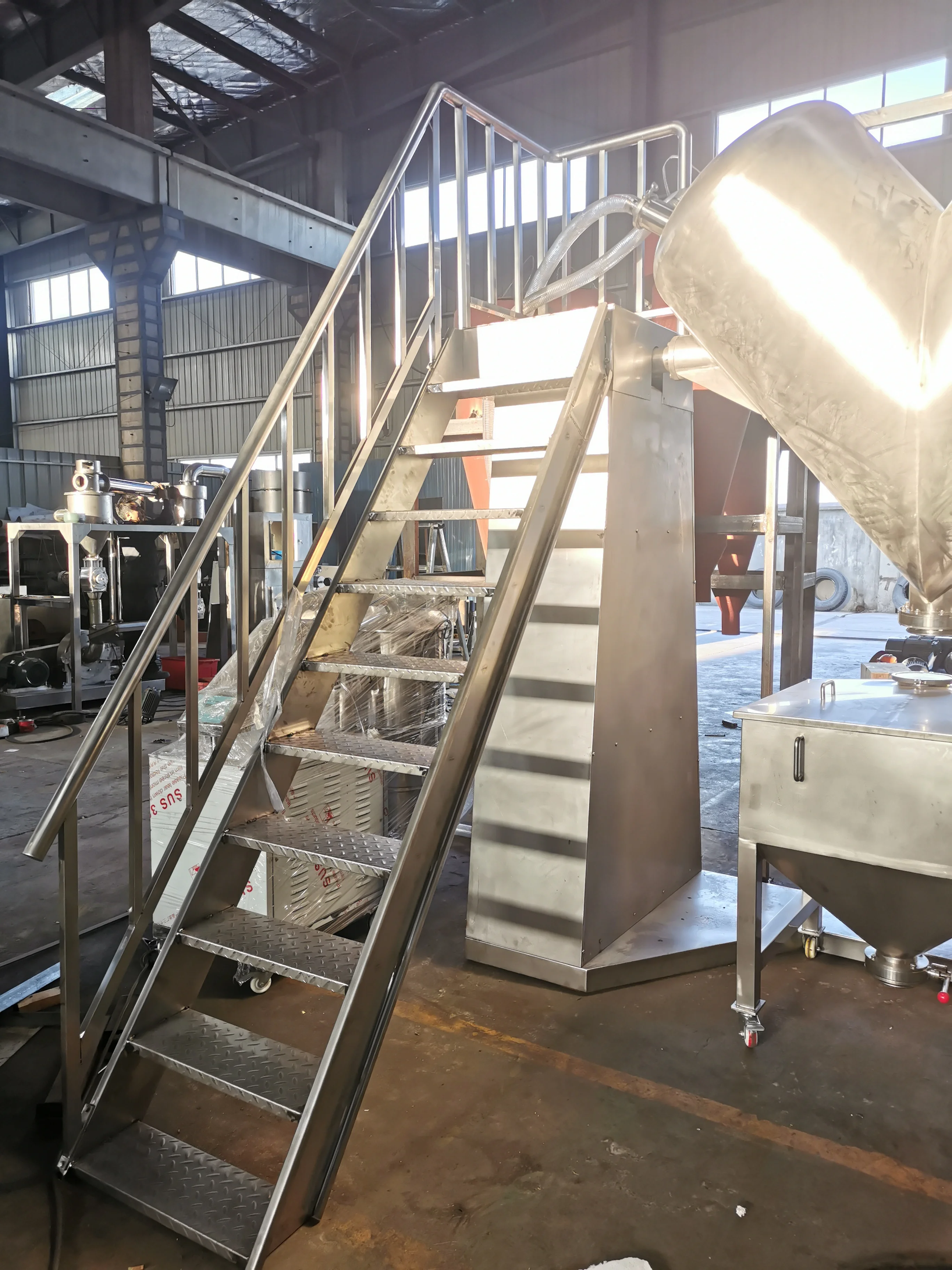 GHJ-1000 v type mixing machine Stainless Steel 304/316 high efficient pharmacy mixer Easy Cleaning Blender