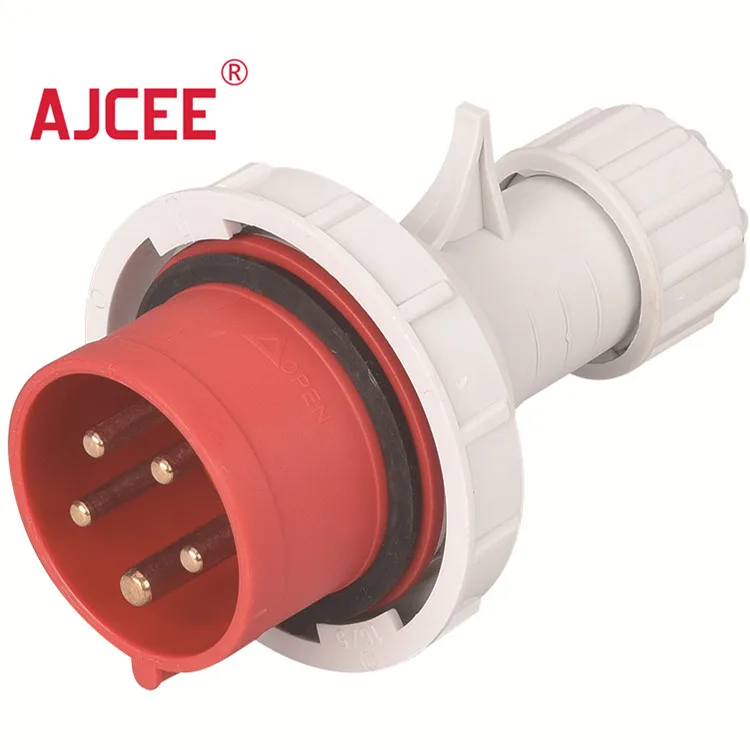 
AJCEE ip67 440v 16a 5 pin 3p+n+e waterproof industrial male electric plug 