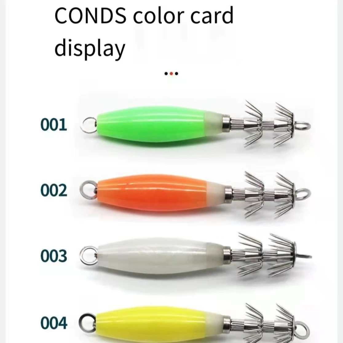 KY 120mm*14g Luminous squid jigger for commercial fishing  Sea fishing special hook eight claw hook wood shrimp hook fishing