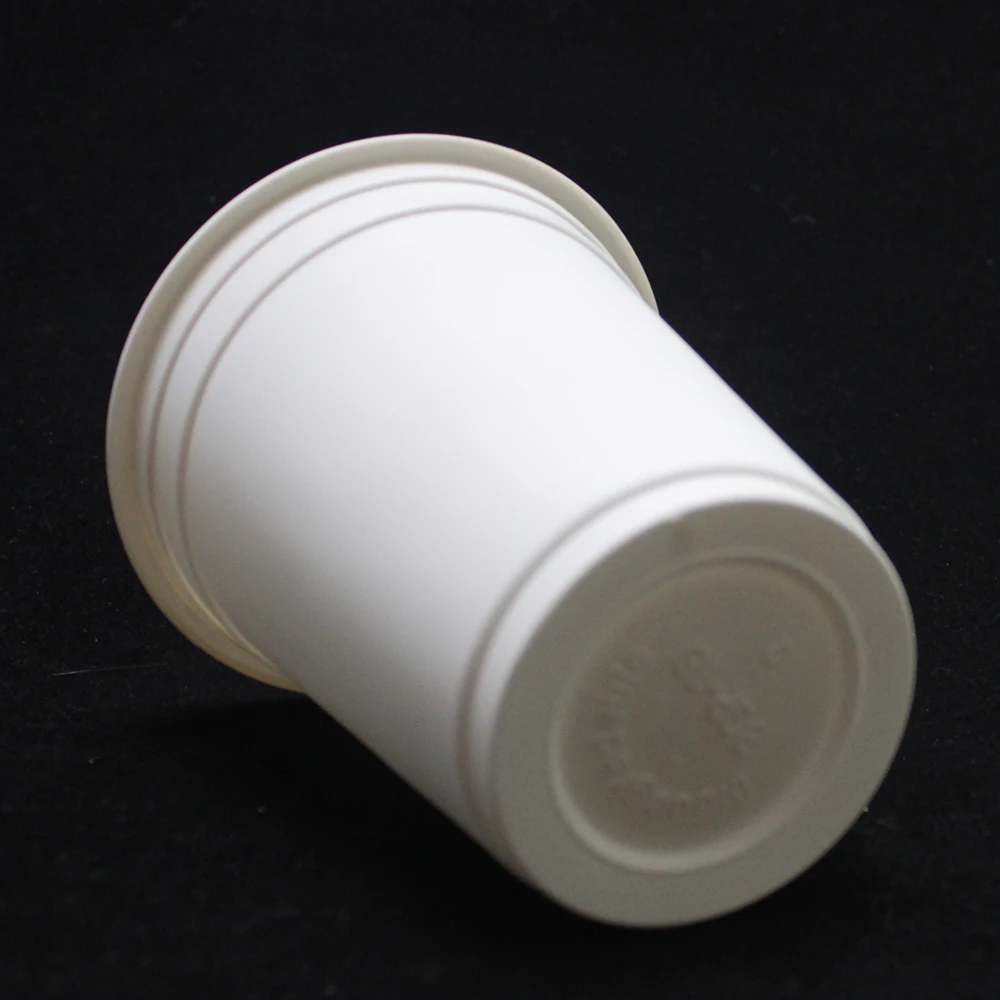 Natural 100% Biodegradable Disposable Biobased Tableware 95mm top diameter corn starch cup white custom for drinking
