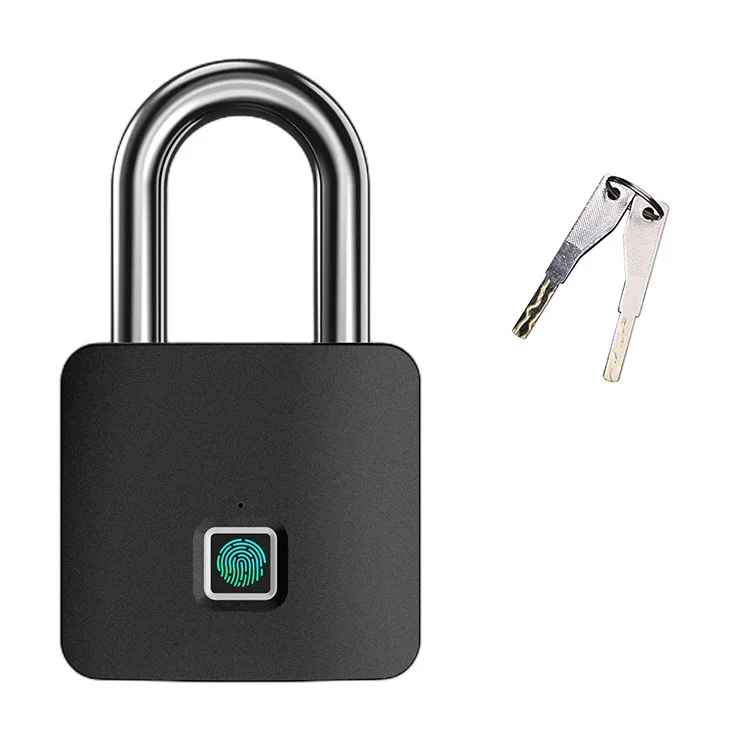 USB Rechargeable Metal Thumbprint intelligent identification biometric smart keyless securite fingerprint padlock Lock