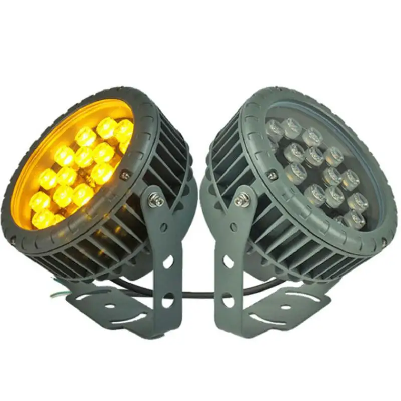 110V 220V 12V 24V RGB DMX Spotlight For Garden 6W 12W 18W 24W 36W Round LED Floodlight