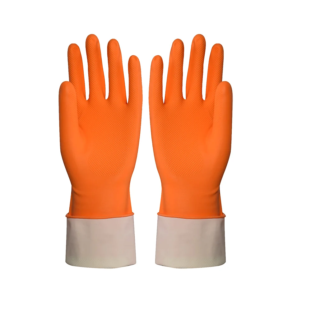 Yellow Food Safe Long Cuff Kitchen Cleaning Bulk Nitrile Gloves - Vibrant yellow food-safe nitrile gloves  in bulk packaging