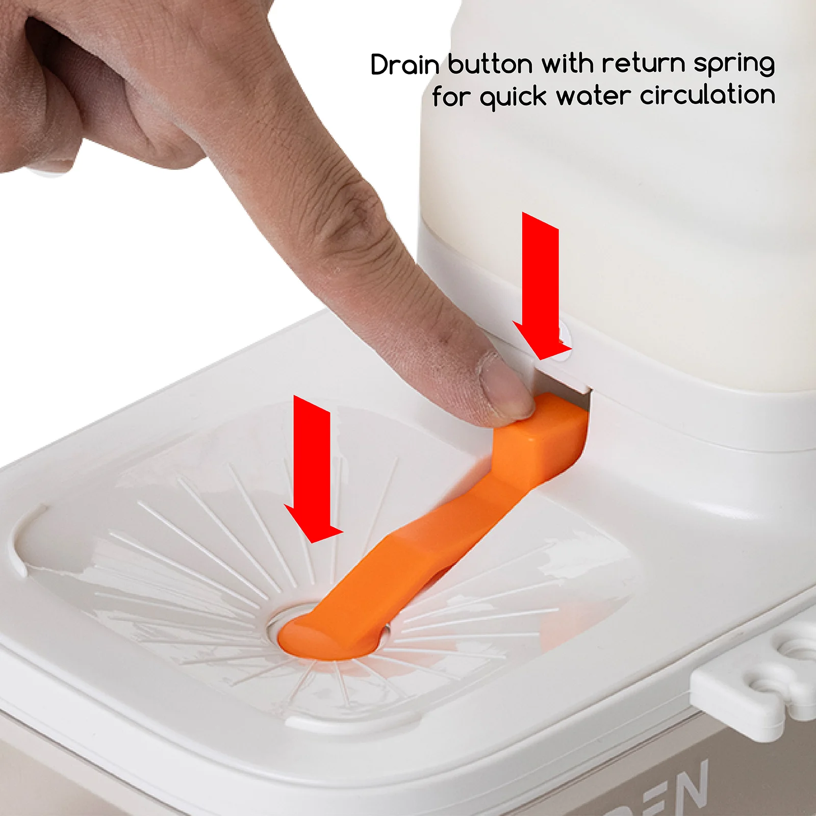 MEEDEN Portable Paint Brush Cleaner: Brush Rinser with 650ml Water Storage Area & 5-Slot Silicone Brush Holder,