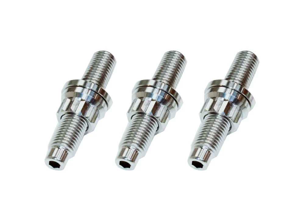 Silver Color M8 M10 Car Exhaust Pipe GR5 Sets Bolt Gr.5 Titanium Alloy Ti-6Al-4V Exhaust Intake Manifold titanium stud kits