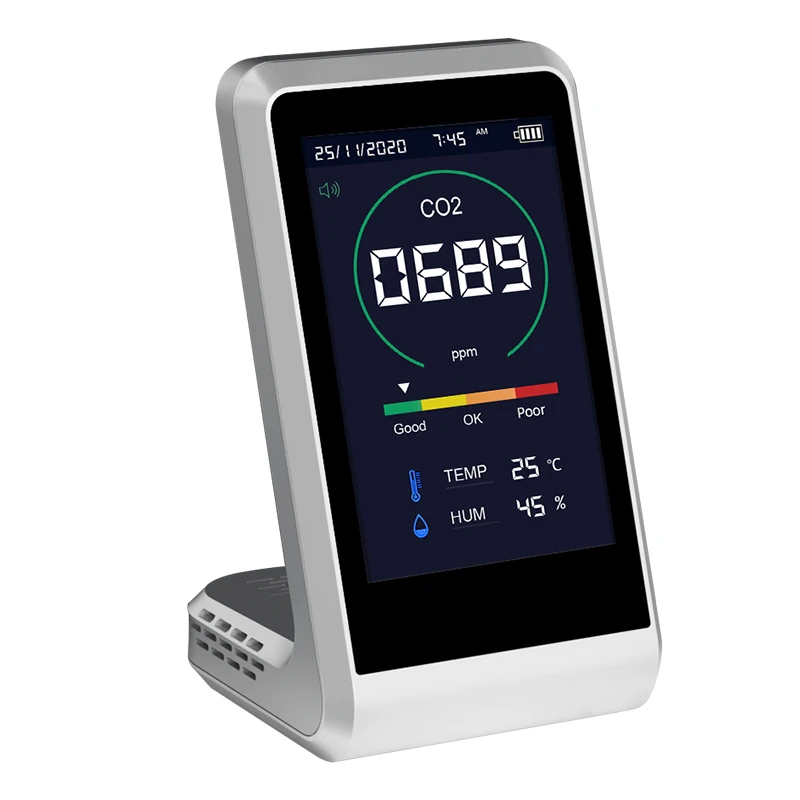 Hot sale factory design manufacture simple style intelligent school office house warehouse indoor air quality meter