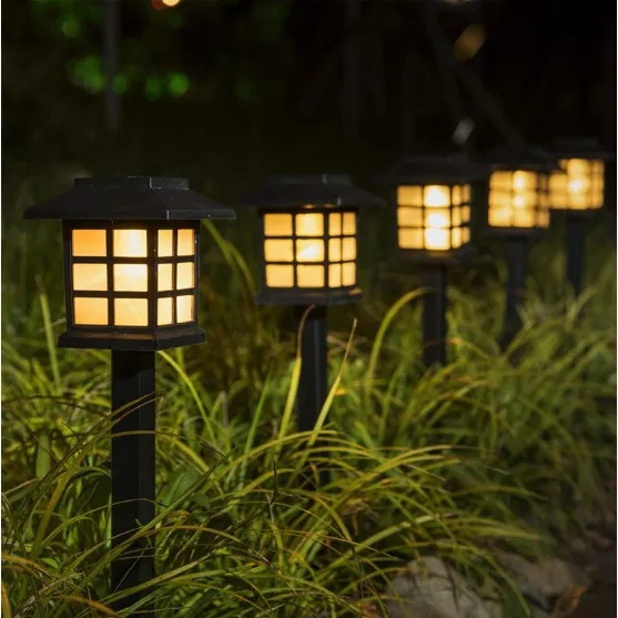 Solar Outdoor Lights  Square Shaped  Gift Gadget Solar Powered Landscape lighting Stake pathway Oriental Solar Outdoor Lights