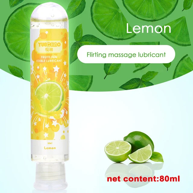 80ml Fruit Flavor Sex Lubricant Orgasm Body Massage Oil Lube Anal Water Based Lubricants Sex Oil for Women