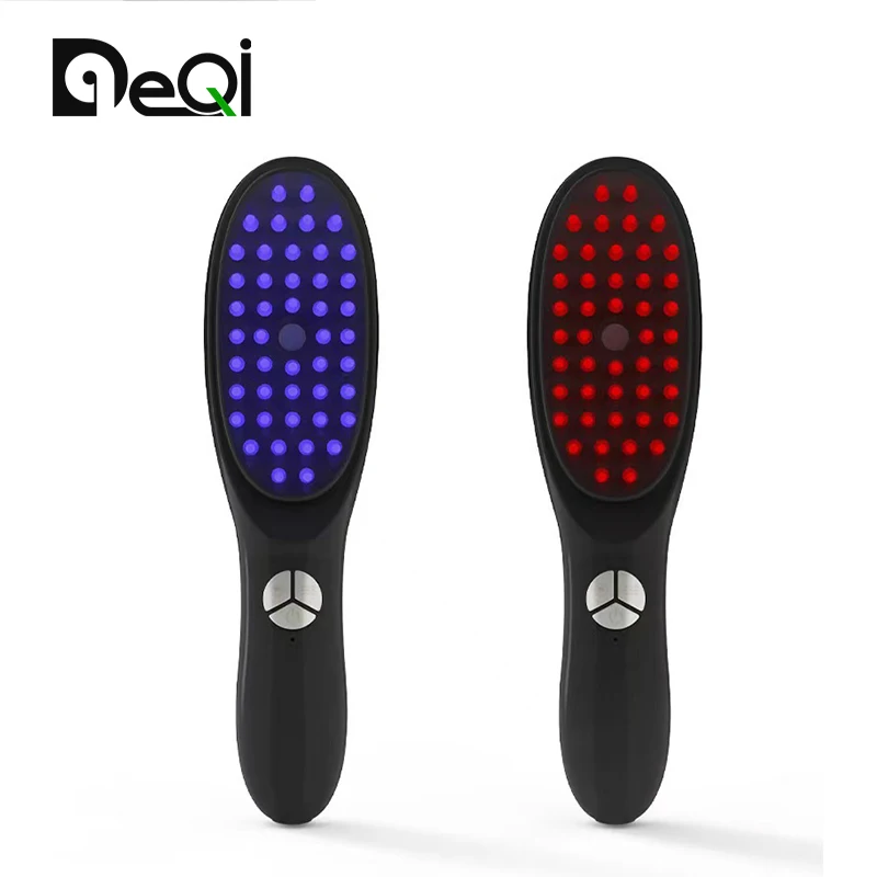 DQ-W9 In Stock Electric Hair Growth Comb Led Red Light Anti Hair Loss Vibration Scalp Massage Comb With Oil Compartment