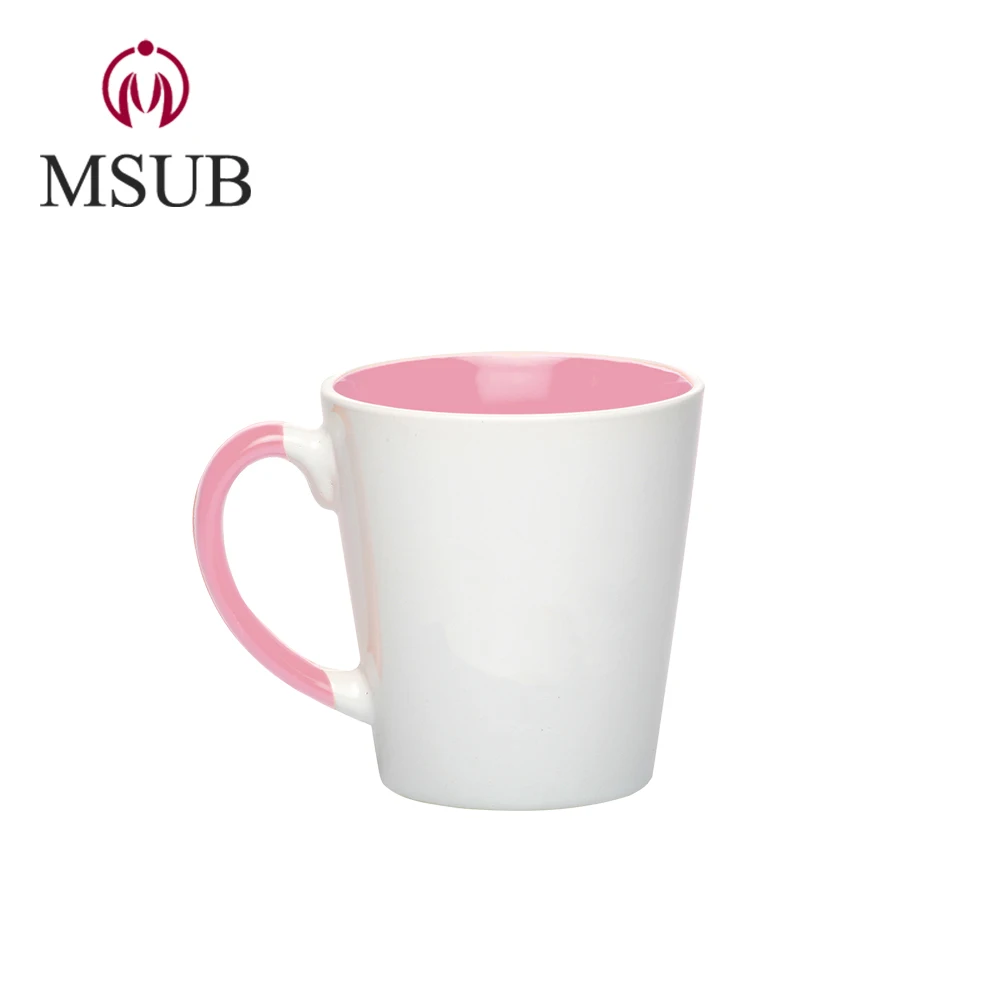 
12oz ceramic latte cups two tone sublimation mugs for sale 