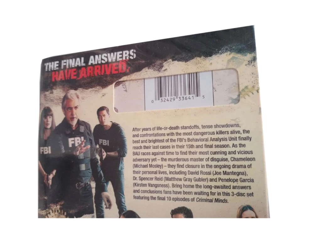 Criminal minds season 15 3discs high quality dvd movies eBay Amazon hot selling tv series box sets free shipping factory supply