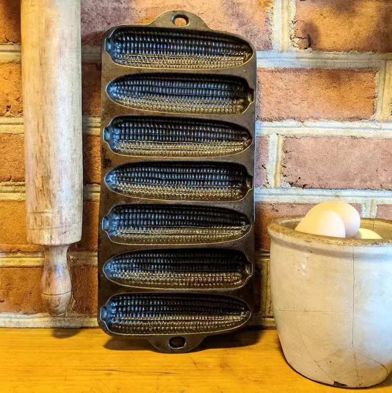 7 Ears Cast Iron Cornbread Corn Stick Muffin Pan Corn Bread Mold