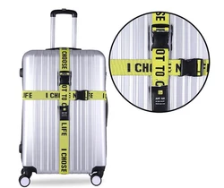 Amazon Hot Sale TSA Lock Travel Luggage Fasten Belt Elastic Spandex Suitcase Cross Belt Strap